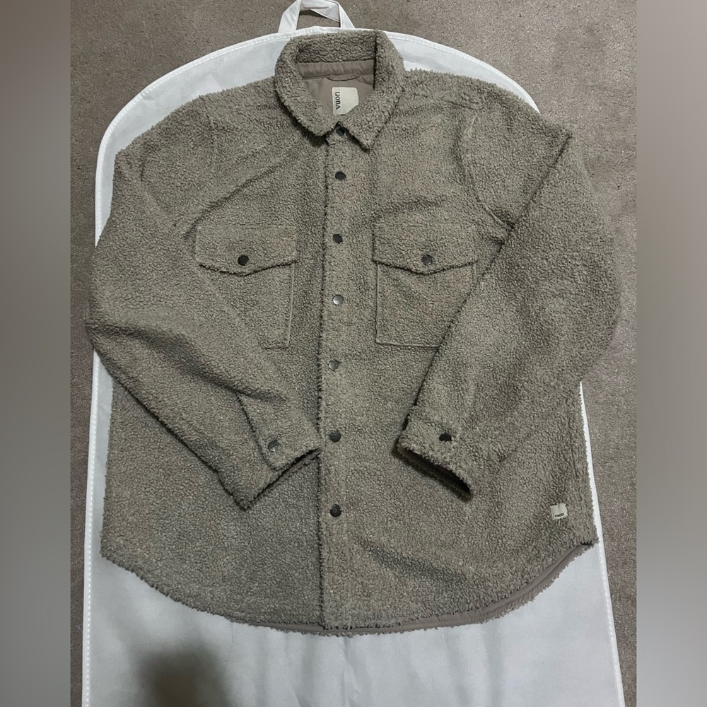 Vuori Sycamore Shirt jacket in dark salt Sherpa